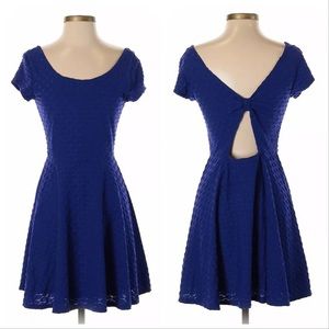 SOCIALITE blue mini A-line summer dress small